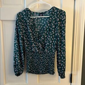 GAP floral wrap top